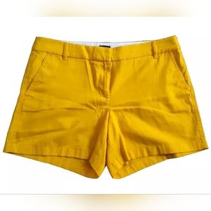 Re-Imagined By J Crew Mustard Yellow Canvas Shorts Size 14 NWOT